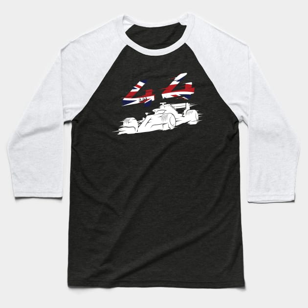 We Race On! 44 [Flag] Baseball T-Shirt by DCLawrenceUK